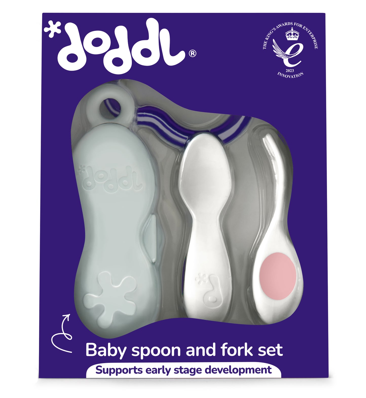 Doddl baby cutlery set and travel case