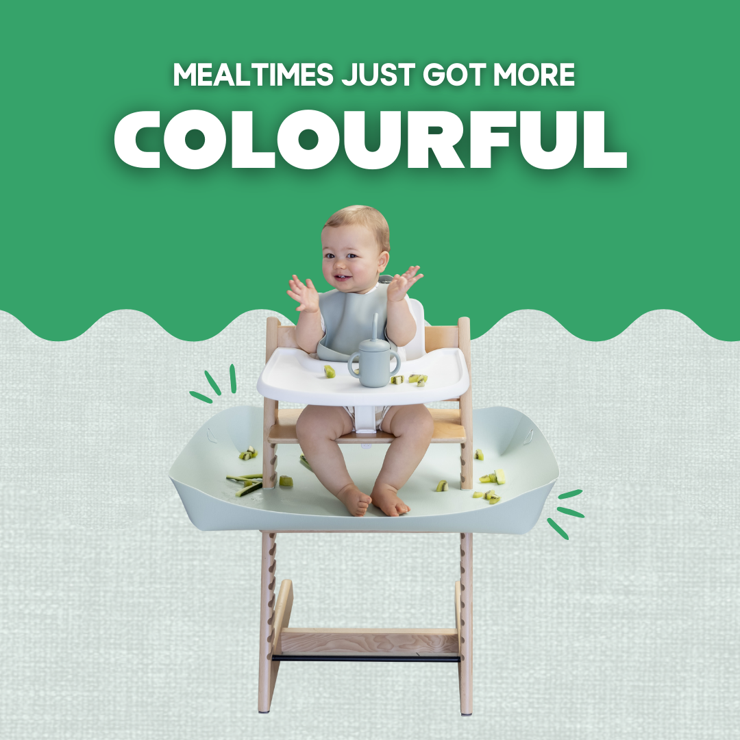 food catcher for stokke high chair Catchy The Food Catcher for High Chairs in Colour – Baby Led Weaning (BLW) With Ease